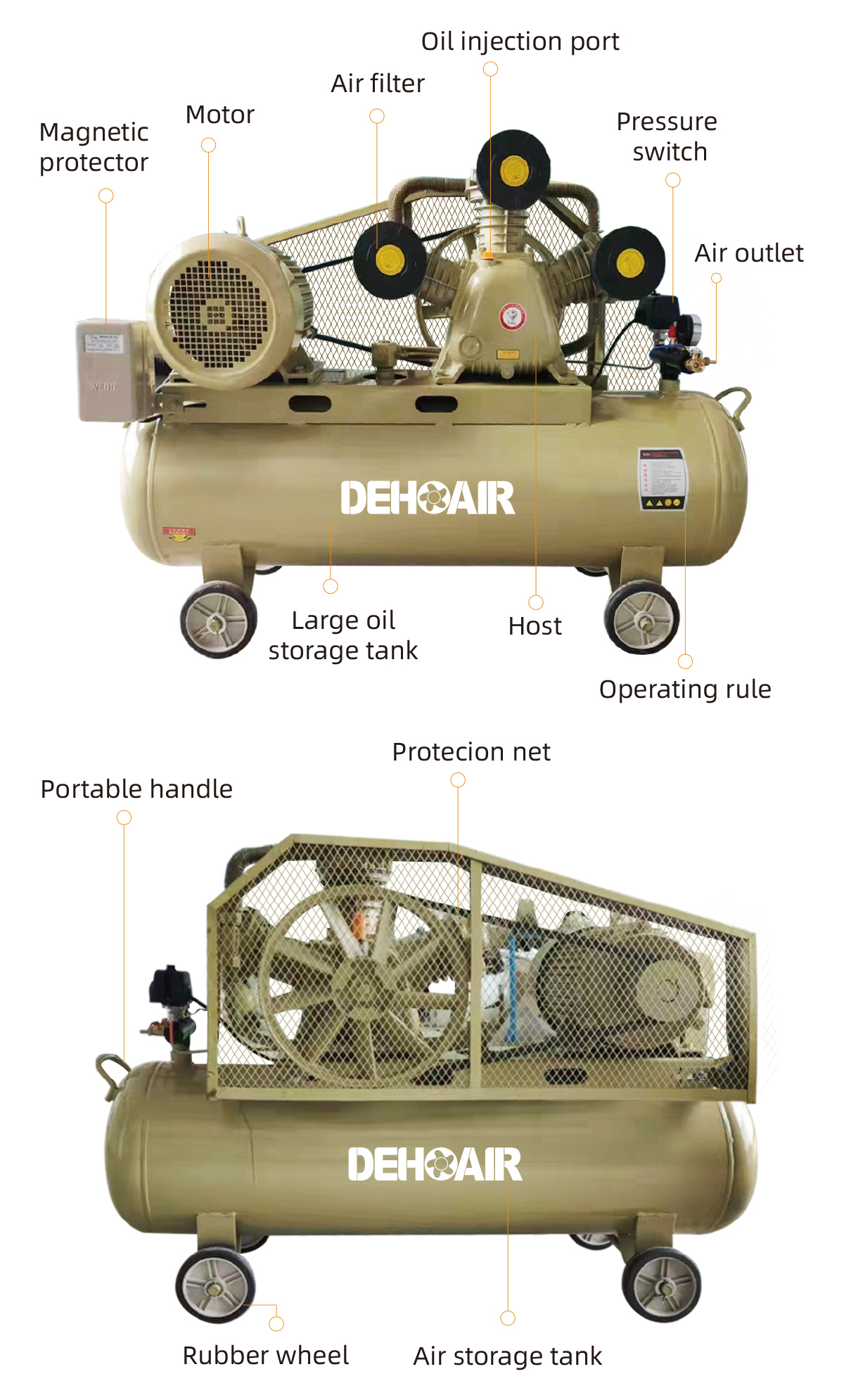 Structure Belt type Oil Piston Air Compressor (2).jpg